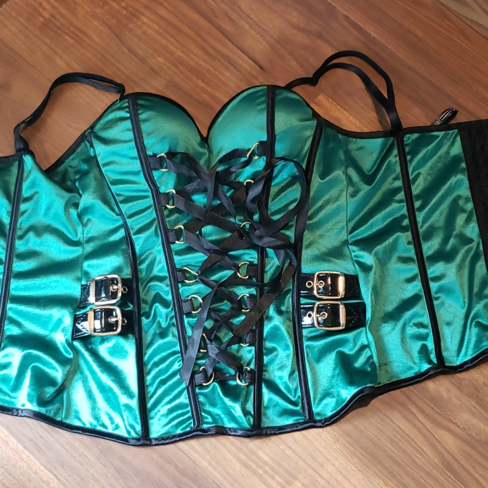Body Rage Green Corset
